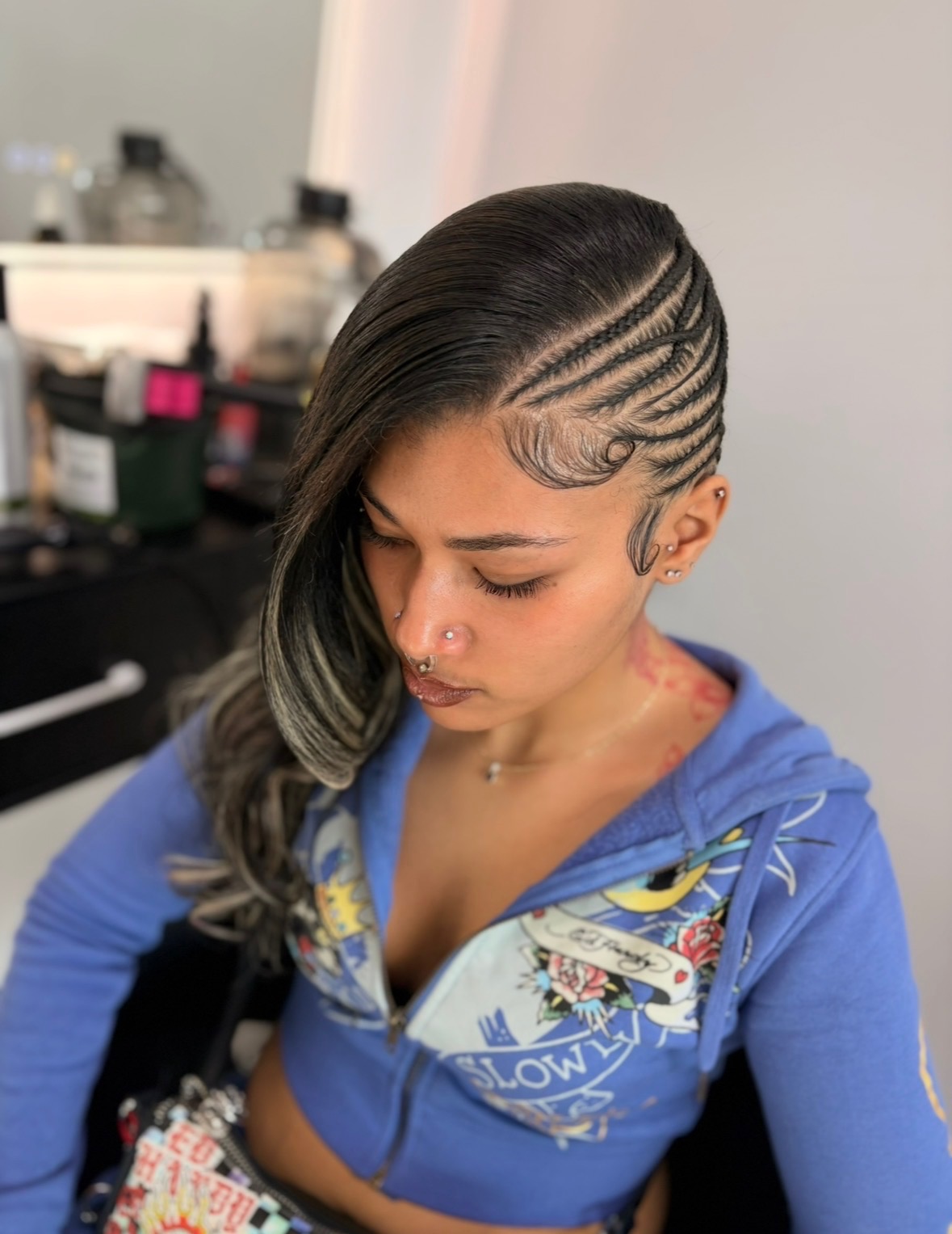Client braiding work by Styled by Abby
